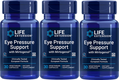 Life Extension Eye Pressure Support with Mirtogenol - Vcaps 30 Count (3-Pack)