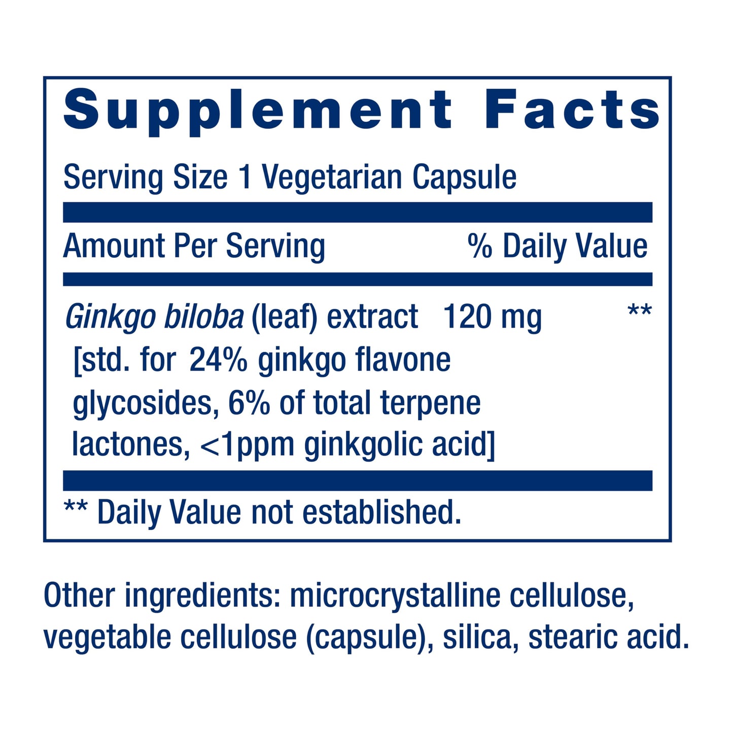 Life Extension Ginkgo Biloba Certified Extract 120 mg – Memory & Cognition Support, Gluten-Free, Non-GMO, 365 Capsules