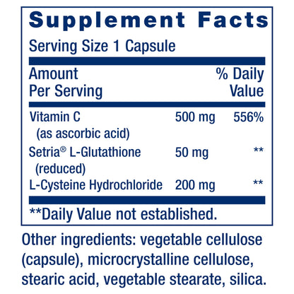 Life Extension Glutathione, Cysteine & C, 500 mg Vitamin C - Liver Health