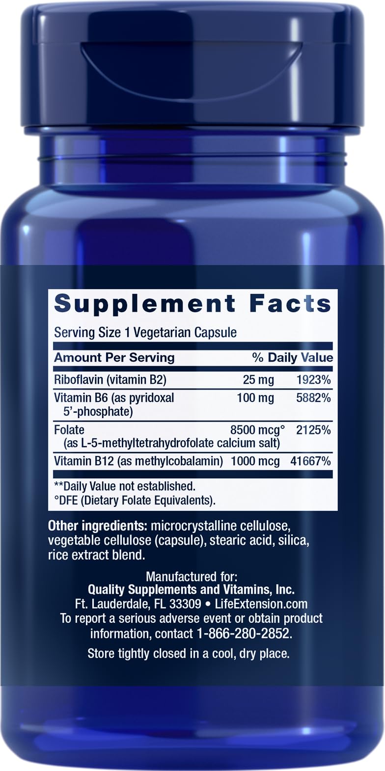Life Extension Homocysteine Resist – 60 Vegetarian Capsules (Pack of 2) | Once-Daily B Vitamins + Folate, Gluten-Free