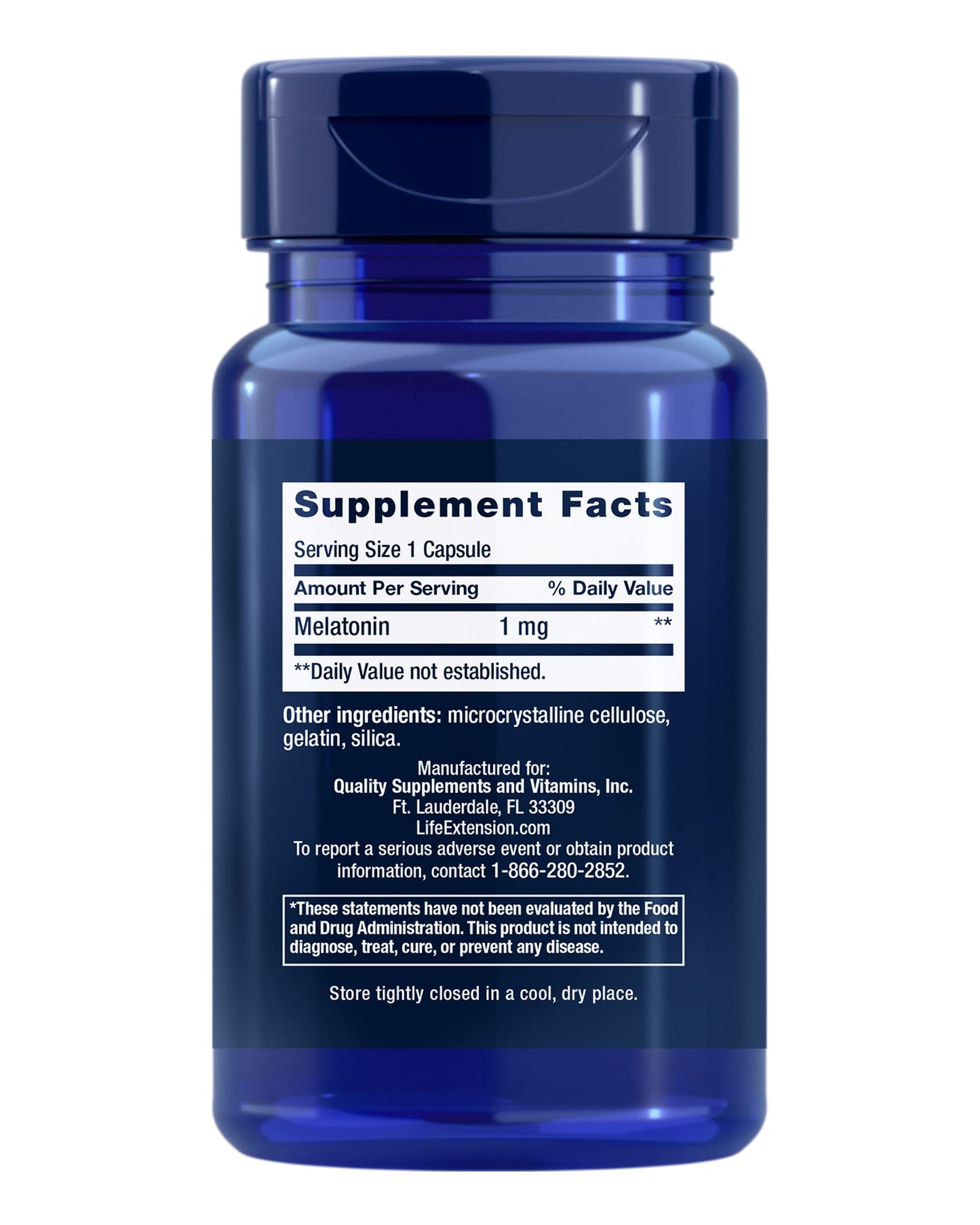 Life Extension Melatonin 1 mg | Restful Sleep & Immune Support | Gluten-Free, Non-GMO