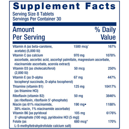 Life Extension Mix Tablets – High-Potency Multi-Nutrient Formula for Whole-Body Health (Gluten-Free, 240 Tablets)