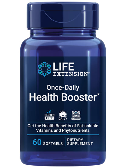 Life Extension Once-Daily Health Booster – Vitamin K1/K2, Vitamin E, Saffron & Lutein | 60 Softgels | Non-GMO, Gluten-Free