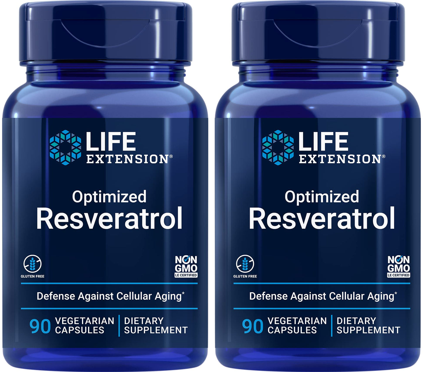 Life Extension Optimized Resveratrol, 90 Veg Caps (Pack of 2)