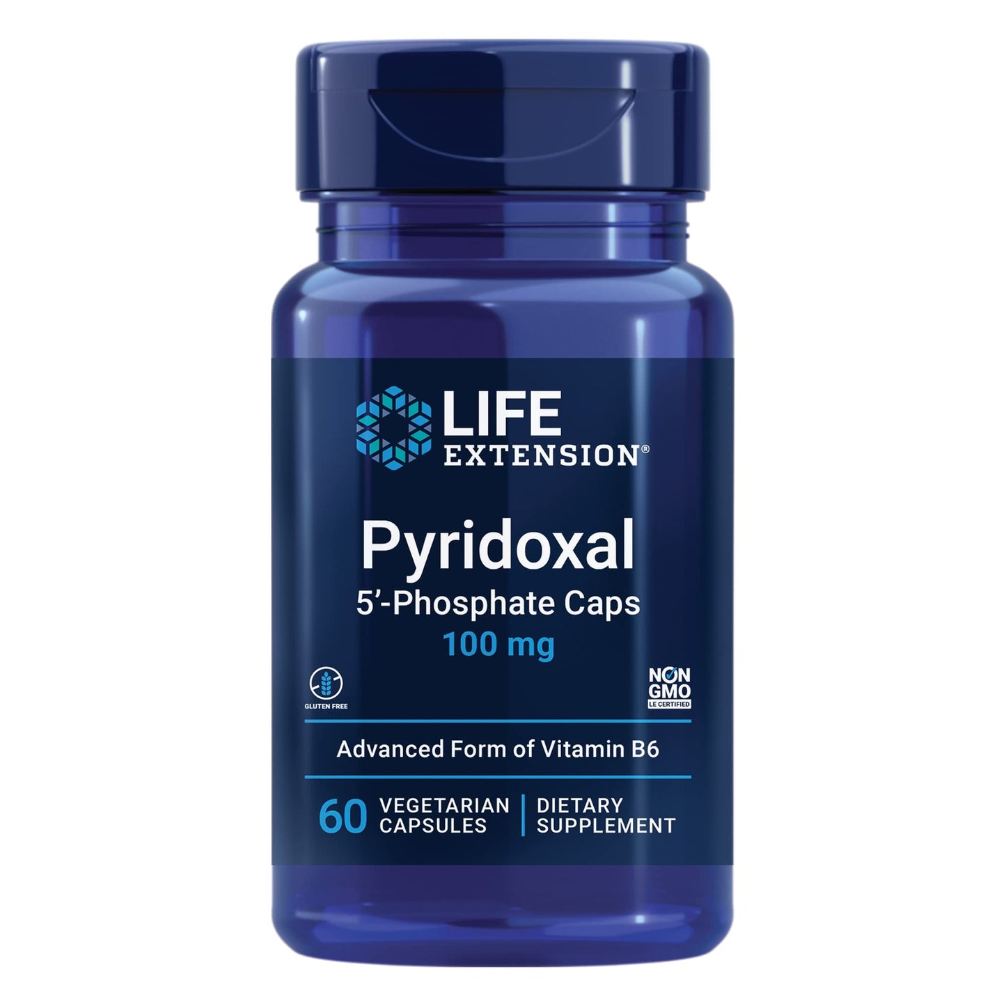 Life Extension Pyridoxal 5'-Phosphate Caps – Vitamin B6 100 mg | Bioactive B6 for Cardiovascular, Nervous System & Kidney Health