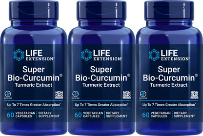 Life Extension Super Bio-Curcumin Turmeric Extract 400 mg - 60 Vegetarian Capsules (Pack of 3)