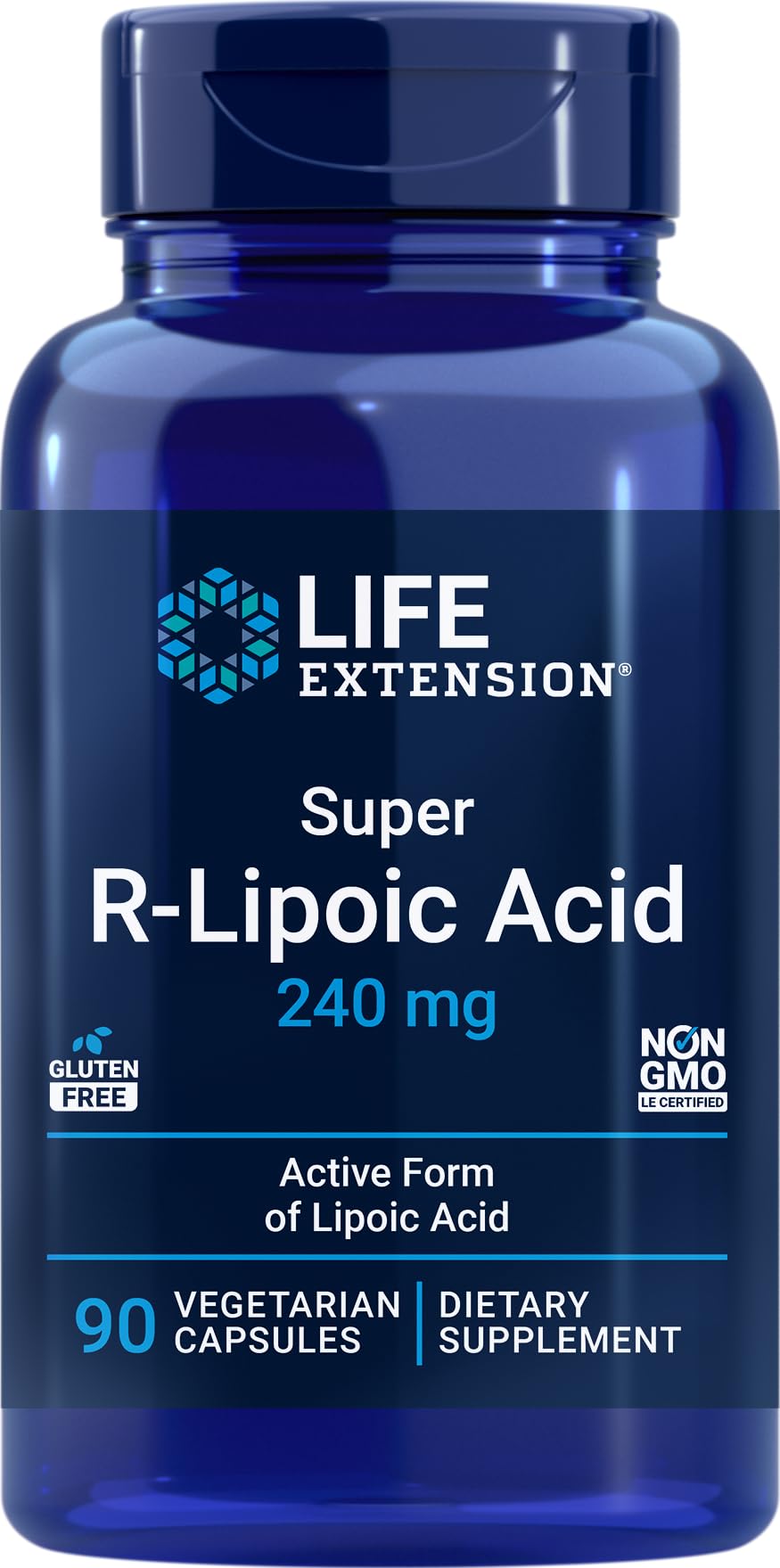 Life Extension Super R-Lipoic Acid 240 mg | 90 Vegetarian Capsules