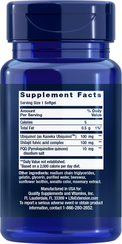 Life Extension Super Ubiquinol CoQ10 with PQQ, 30 Softgels – Pack of 2