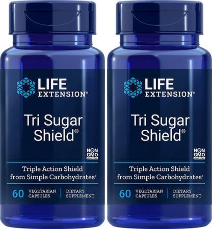 Life Extension Tri Sugar Shield - 60 Vegetarian Capsules (Pack of 2)