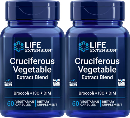 Life Extension Triple Action Cruciferous Vegetable Extract – 2-Pack, 60 Vegetarian Capsules