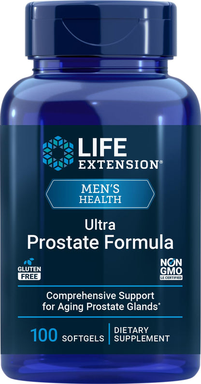 Life Extension Ultra Prostate Formula – 100 Softgels for Prostate Support | Non-GMO
