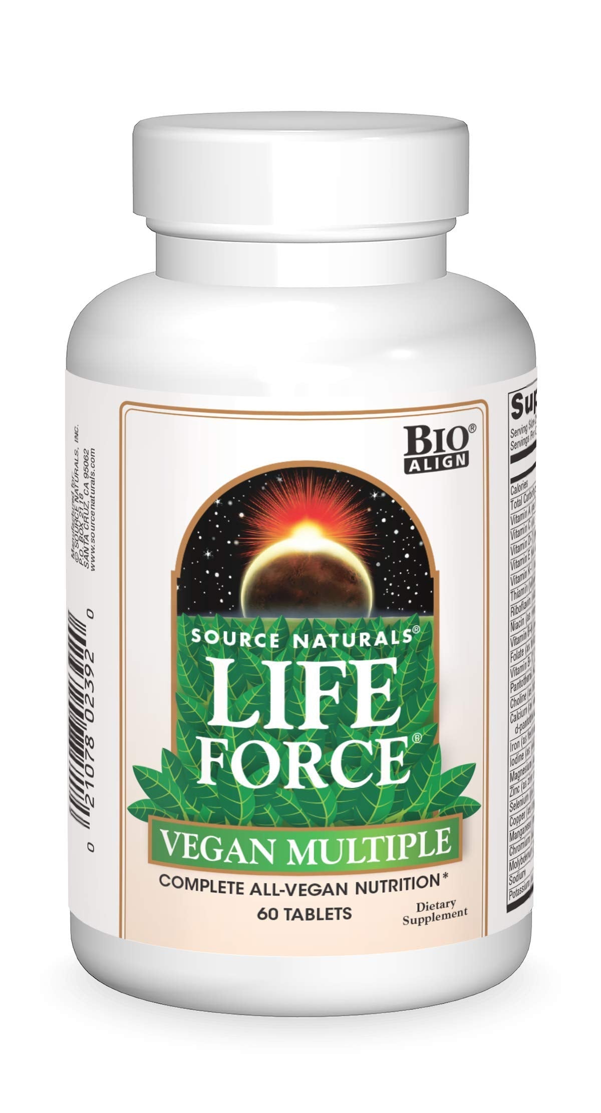 Source Naturals Life Force Vegan Multiple – 60 Tablets | All-Vegan Multivitamin