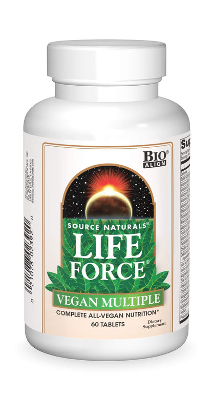Source Naturals Life Force Vegan Multiple – 60 Tablets | All-Vegan Multivitamin