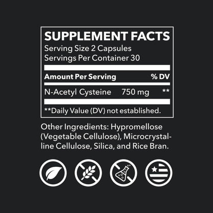 LifeSeasons NAC – N-Acetyl Cysteine for Brain, Liver, Heart & Immunity | 60 Caps