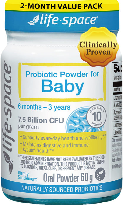 Life-Space 60g Probiotic Powder for Babies 0-36m | 7.5B CFU Multi-Strain
