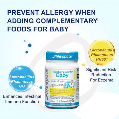 Life-Space 60g Probiotic Powder for Babies 0-36m | 7.5B CFU Multi-Strain