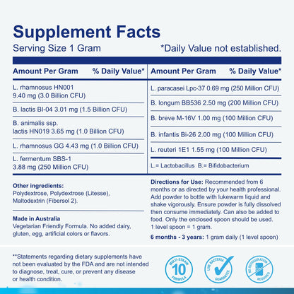 Life-Space 60g Probiotic Powder for Babies 0-36m | 7.5B CFU Multi-Strain