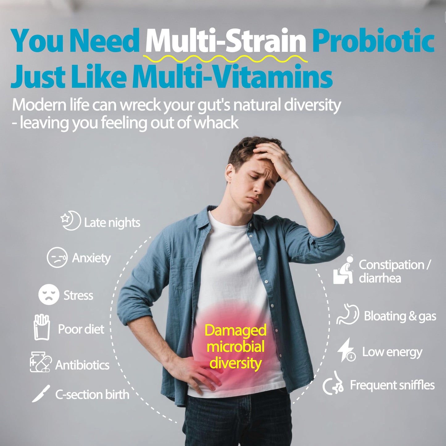 Life-Space Premium Broad Spectrum Probiotics — 32B CFU, 15 Strains, 60 Veg Capsules