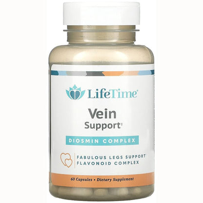LifeTime Vein Support Diosmin Complex - 450 mg Diosmin, Horse Chestnut & Butcher's Broom, 60 Caps