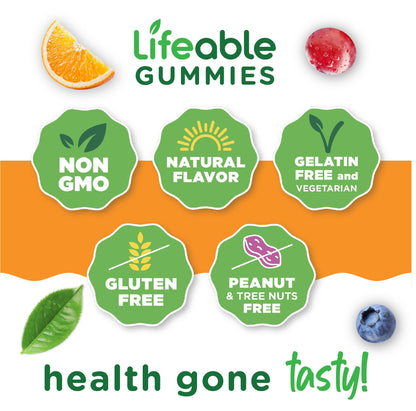 Lifeable Cranberry Gummies for Women – 60 Count | 25,000 mg Equivalent