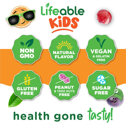 Lifeable Sugar Free Elderberry Gummies for Kids – Immune Support, 60 Gummies