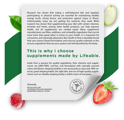 Lifeable Sugar Free Elderberry Gummies for Kids – Immune Support, 60 Gummies