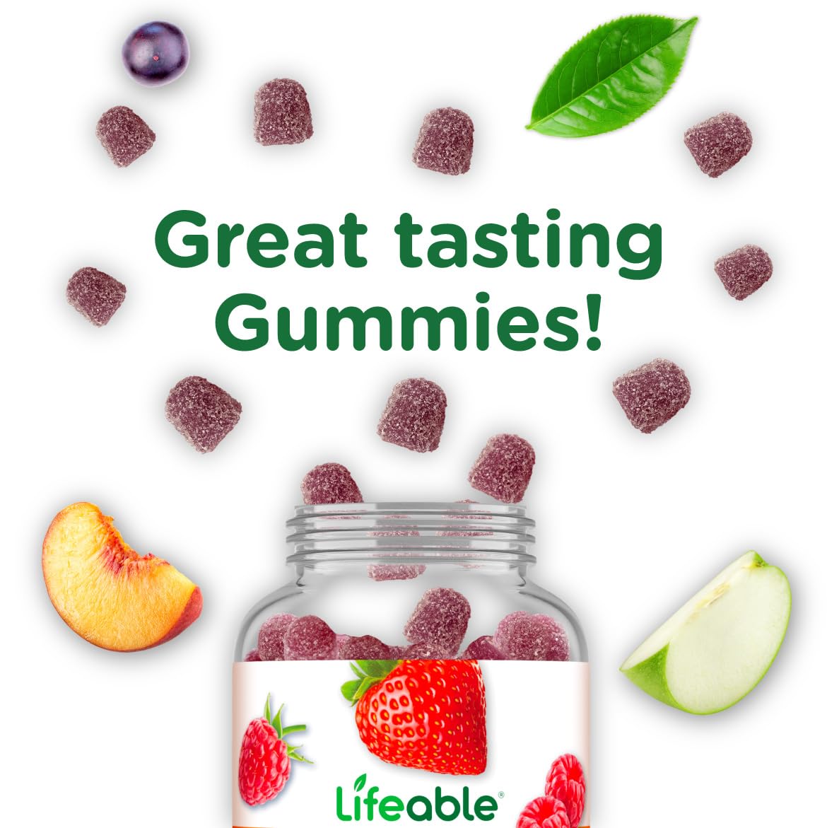 Lifeable Vitamin B6 Gummies 100mg – Vegan Nerve Support | 60 Gummies (Pack of 2)