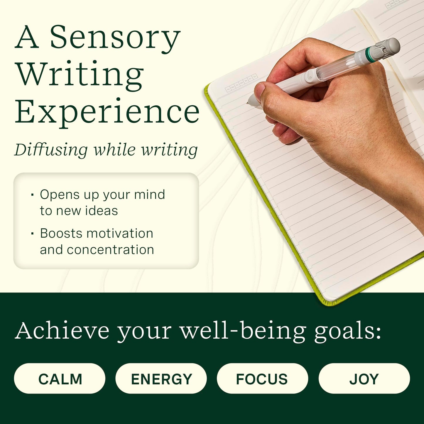 Lifelines Pen Diffuser – Walk in the Woods (1.0 mm Black Ballpoint, Aromatherapy)