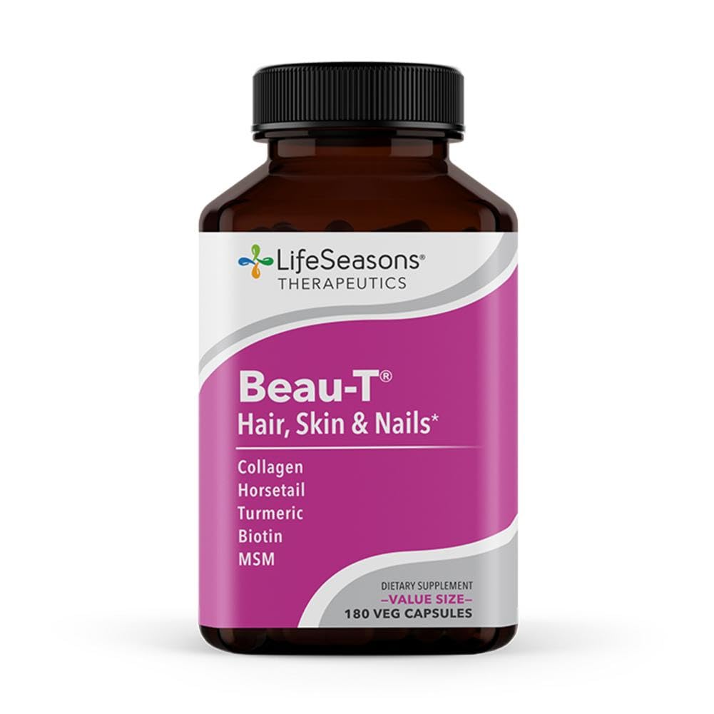 LifeSeasons Beau-T Hair, Nail & Skin Supplement – Supports Growth (180 Capsules)