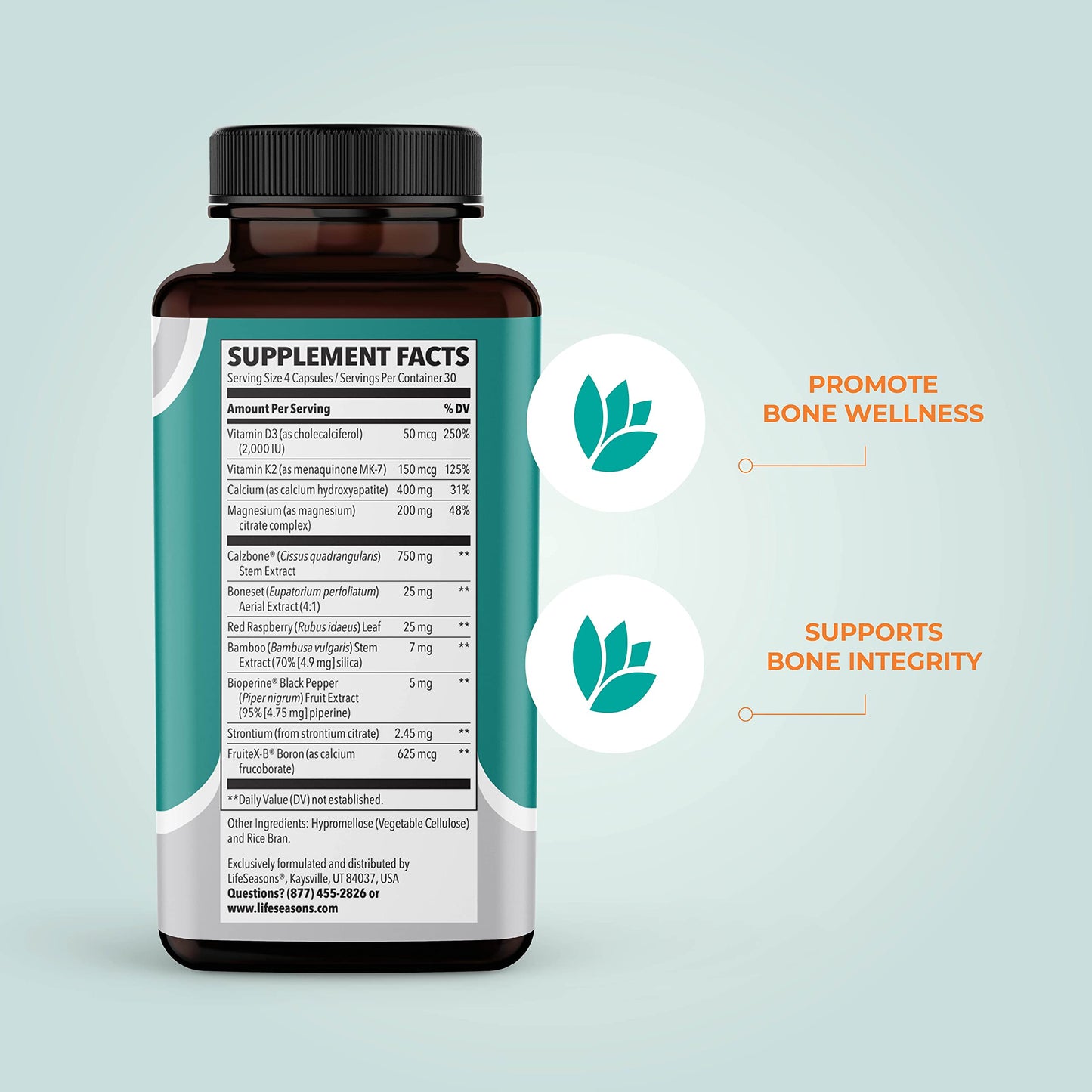 LifeSeasons Bone Densi-T | Osteo & Calcium Support | 120 Capsules