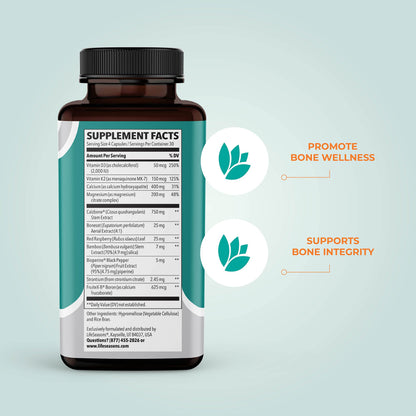 LifeSeasons Bone Densi-T | Osteo & Calcium Support | 120 Capsules