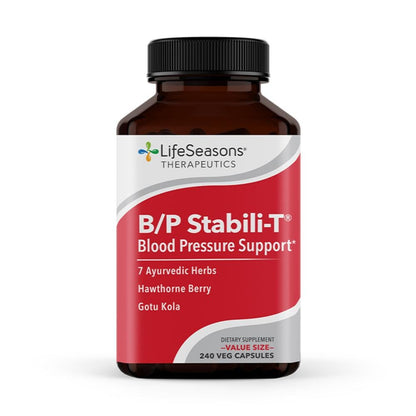 LifeSeasons B/P Stabili-T – Blood Pressure Support with Ashwagandha, Arjuna & Hawthorn Berry | 240 Capsules