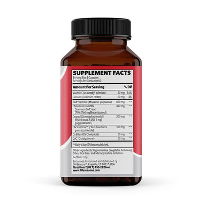 LifeSeasons Choles-T - Cholesterol Support Supplement with Red Yeast Rice, CoQ10, Guggul & Phytosterols - 180 Capsules