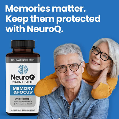 LifeSeasons NeuroQ Memory & Focus – Cognitive Support Capsule with Gotu Kola, Ginkgo, PS, Coffee Fruit & Propolis – 60 Capsules