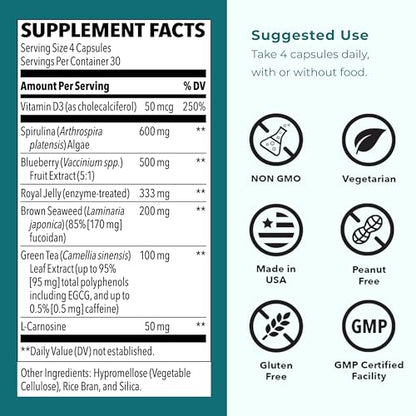 LifeSeasons Stem Boost-R - Stem Cell Support with Antioxidants - 120 Capsules