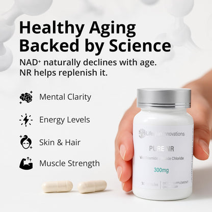Pure NR 300mg by Lifespan Innovations – NAD⁺ Support & Healthy Aging