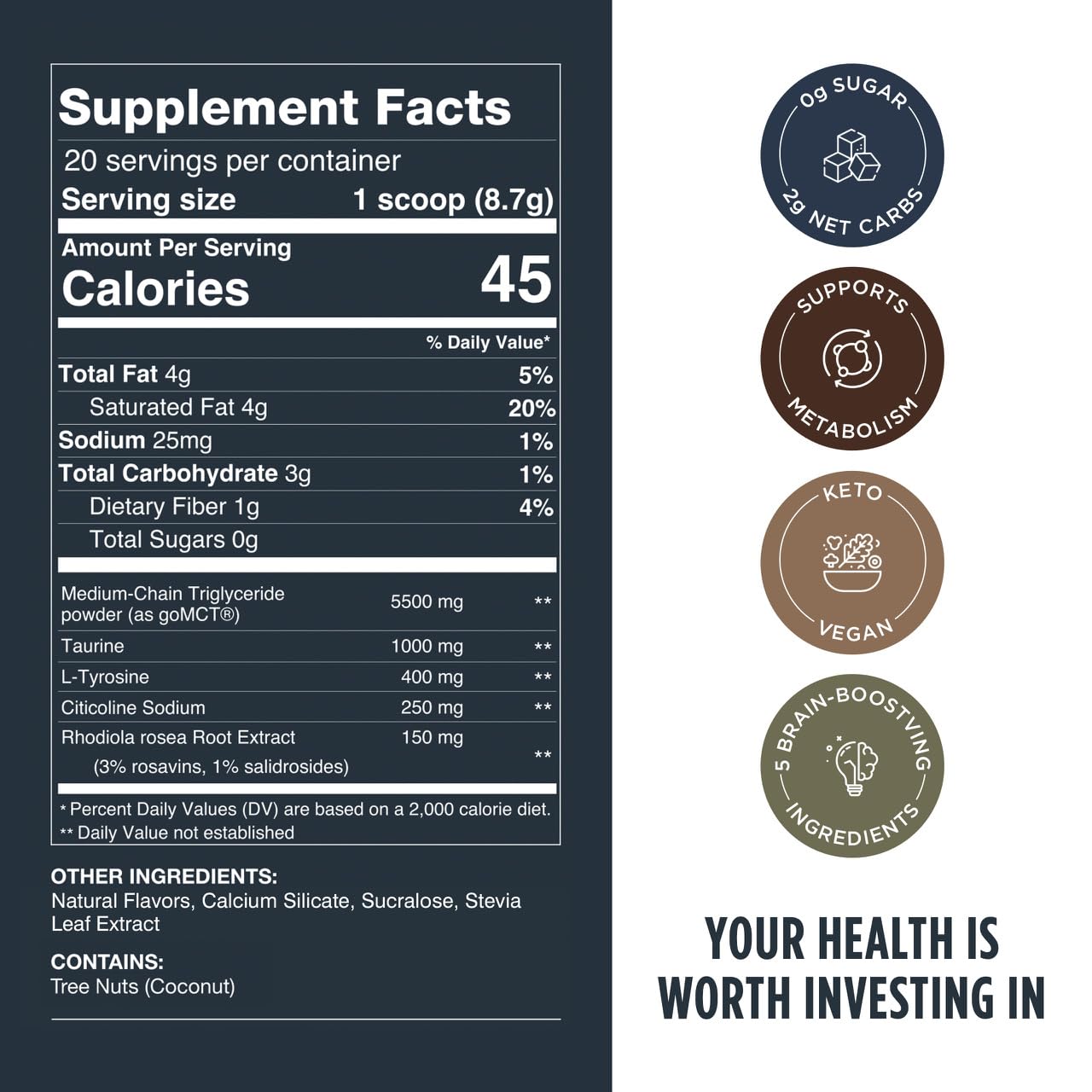 LIFESTACKS Vanilla MCT Oil 3-Pack - Boost Energy & Focus