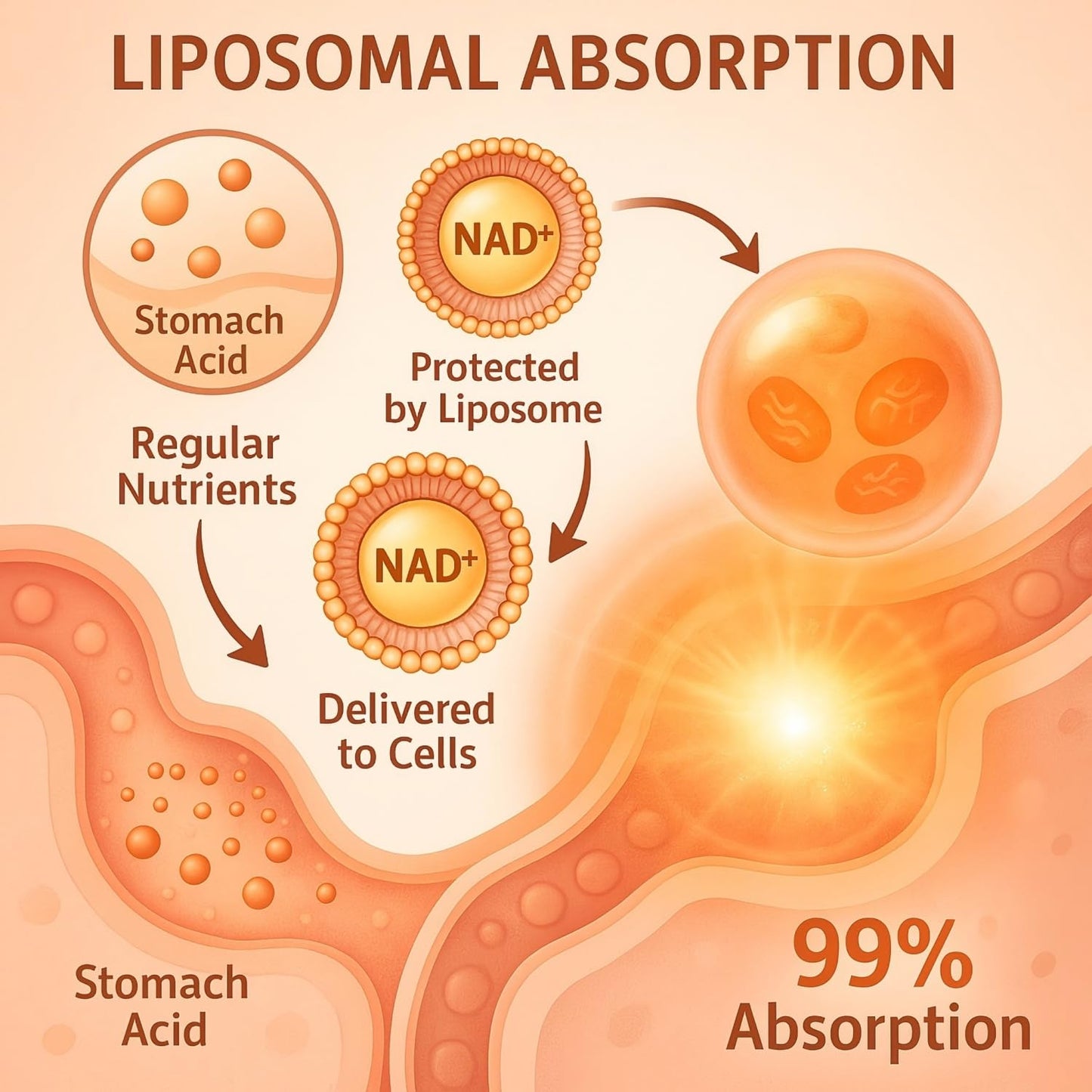 LIGUSTERI Liposomal NAD+ 1500 mg | NAD+ Supplement with TMG for Energy, Longevity & Brain Health | 180 Softgels