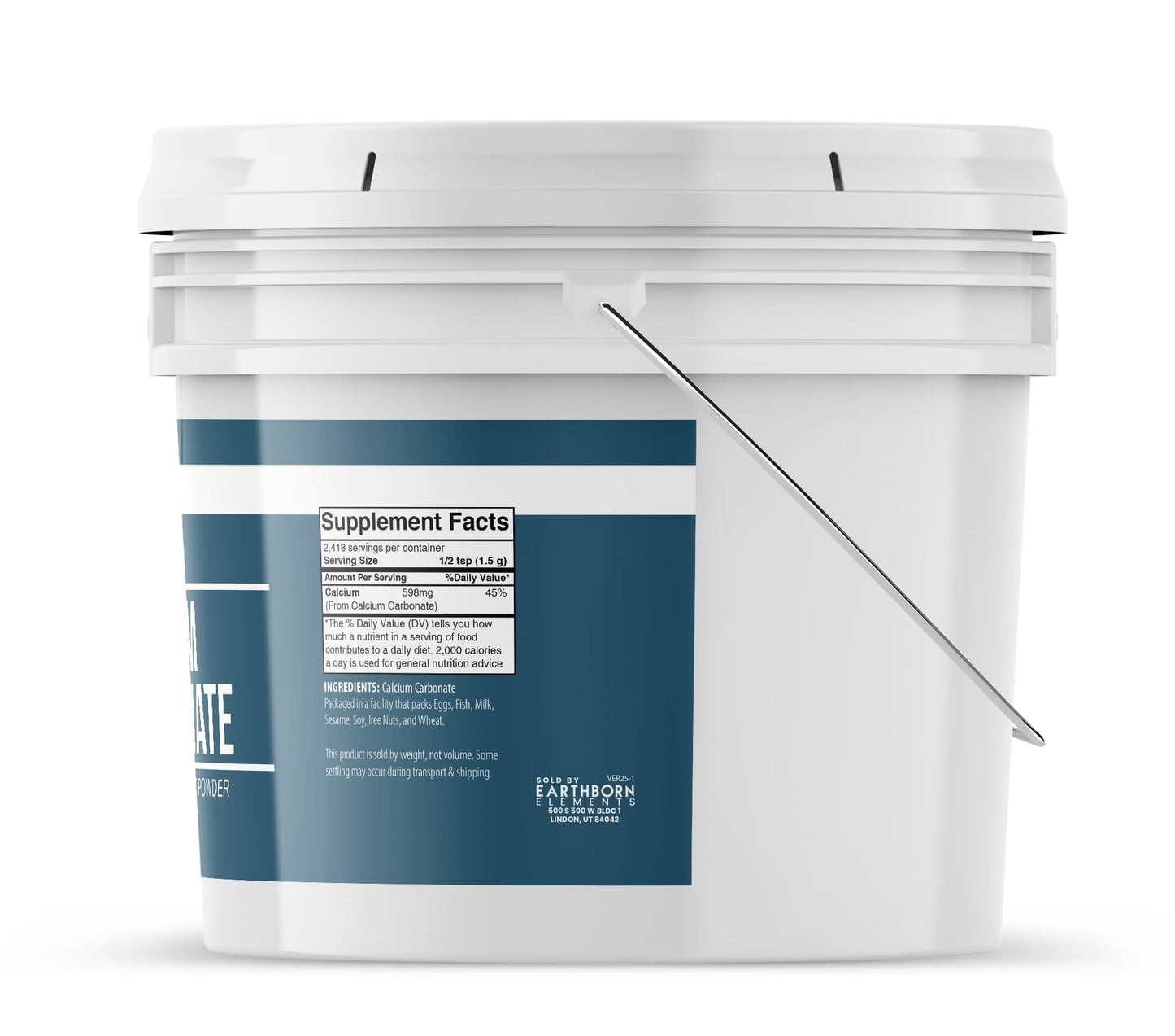 Earthborn Elements Calcium Carbonate Powder (1 Gal) – Natural Antacid & Limestone Powder