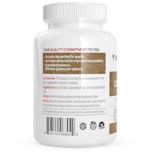 Lions Mane Mushroom Cognition (120 Capsules) Lions Mane Mushroom Powder Extract Capsules | Brain Supplement, Brain Vitamins, Focus Supplement