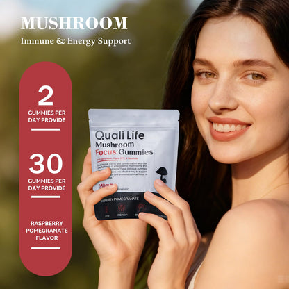 Mushroom Gummies with Lion's Mane – Focus & Memory Nootropics, Vegan, 60 Count