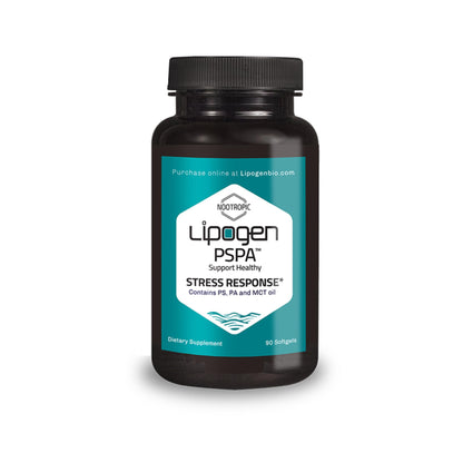 Lipogen PSPA Stress Relief Supplement and Cortisol Manager | Keeps You Calm and Relaxed | Support Immune System | Phosphatidylserine, Phosphatidic Acid: 90 softgels, 30 Days Supply