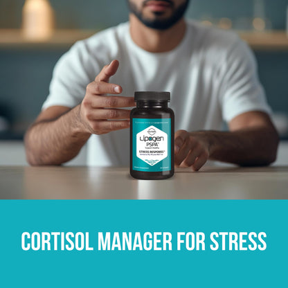 Lipogen PSPA Stress Relief Supplement and Cortisol Manager | Keeps You Calm and Relaxed | Support Immune System | Phosphatidylserine, Phosphatidic Acid: 90 softgels, 30 Days Supply