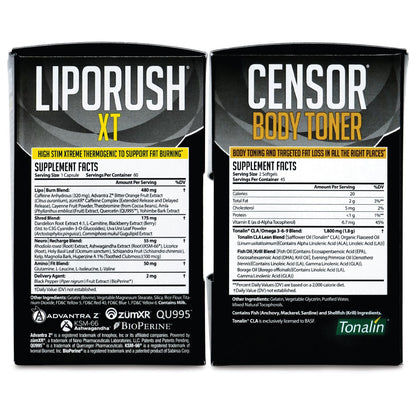 LIPORUSH NDS Dual Impact Weight Loss Stack – Thermogenic + CLA Toner