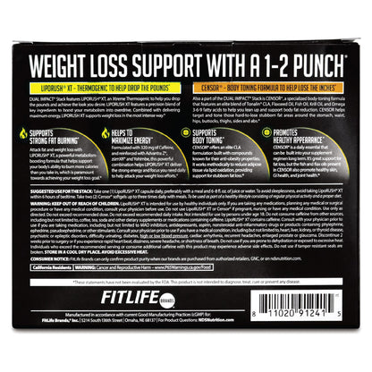 LIPORUSH NDS Dual Impact Weight Loss Stack – Thermogenic + CLA Toner