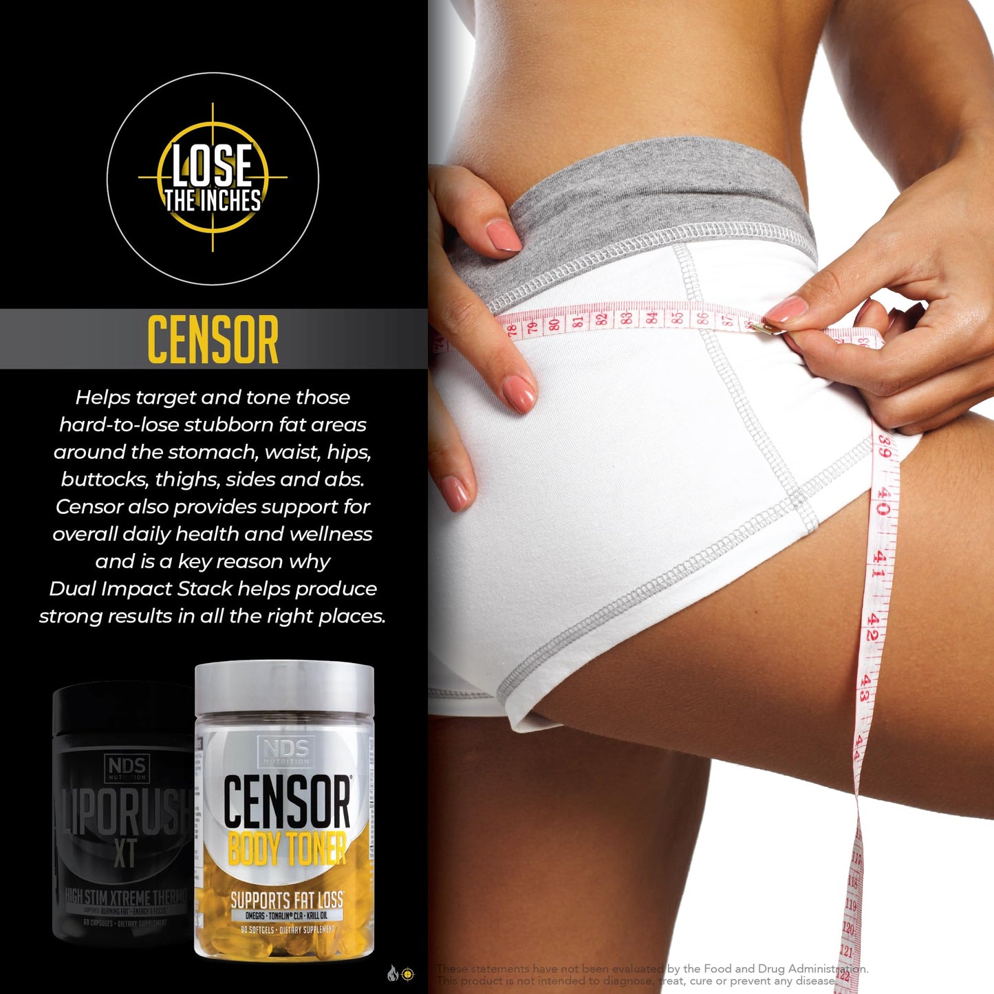 LIPORUSH NDS Dual Impact Weight Loss Stack – Thermogenic + CLA Toner