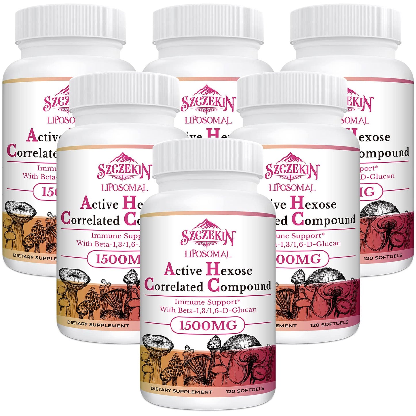 1500mg Liposomal AHCC Supplement - Immune Support & Liver Function, 720 Soft Gels