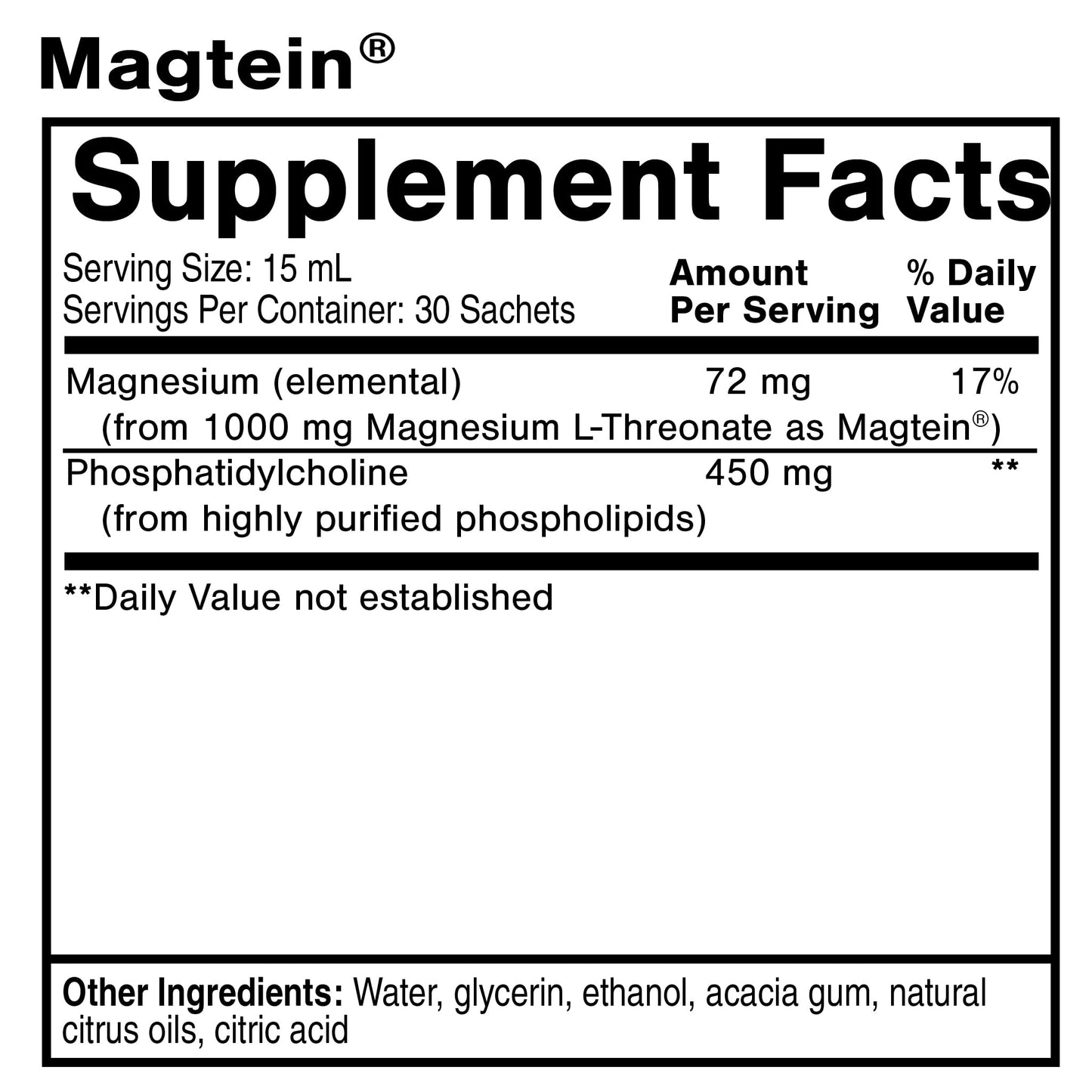 Liposomal Magtein Sachets – Travel-Ready Brain Magnesium (L-Threonate)
