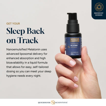 Quicksilver Scientific Liposomal Melatonin 1 mg — Fast-Acting Sleep Support (30 ml)