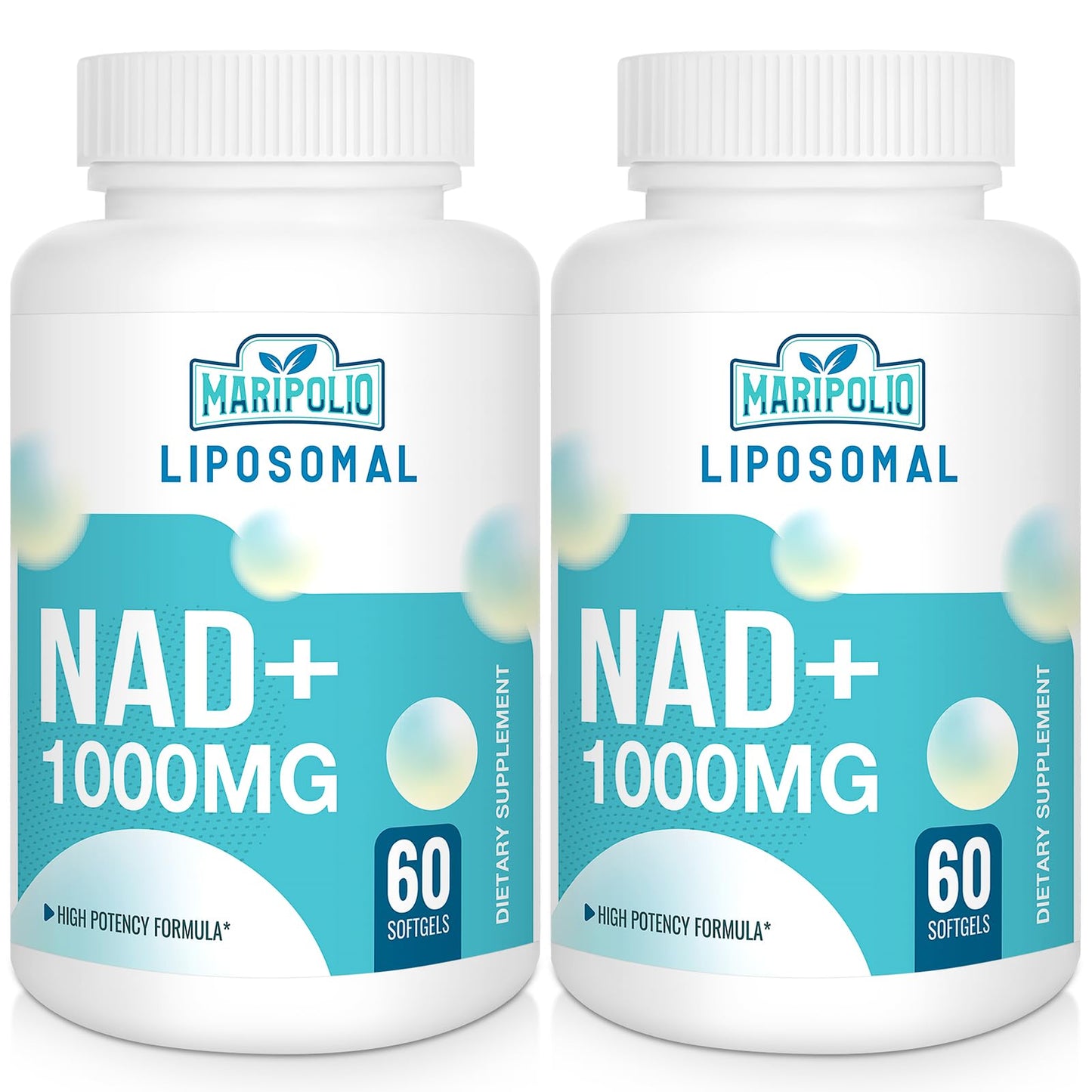 Liposomal NAD+ Supplement 1000 mg | Highest NAD Pontecy | Max Absorption | Pure NAD Supplement | Energy and DNA Repair, Aging Defense, Brain Function | 120 Softgels
